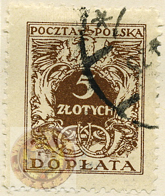Poland-Regular Surcharged Stamps-1924-Scott-J82-wm.jpg