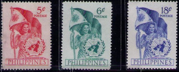 A1951年联合国日 国旗 徽志 全新原胶上品.JPG