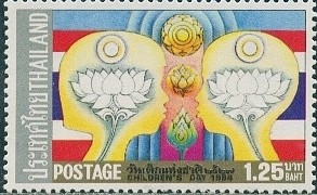 A1984泰国1984 儿童节佛教荷花国旗.jpg